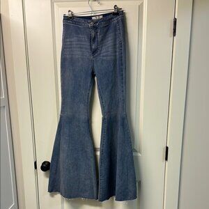 We The Free Blue Flare & Wide Leg Jeans
